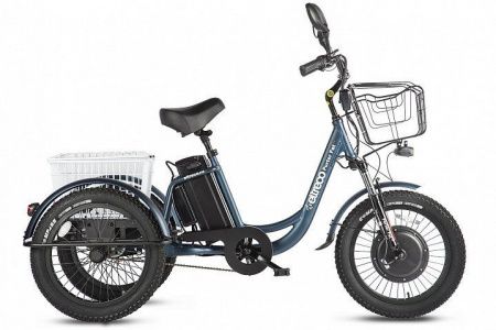 Трицикл Eltreco Porter Fat 500 серебристый