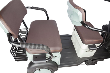 Электротрицикл Rutrike Gelbert Beta 48V/60V 800Вт зелено-белый